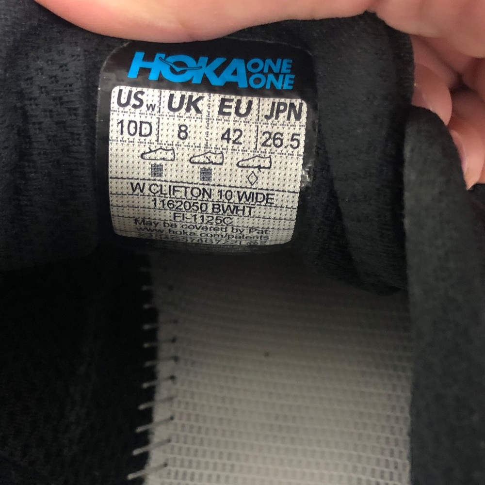 Black Hoka Clifton 10 Sneakers New Sz 10D - Picture 6 of 7